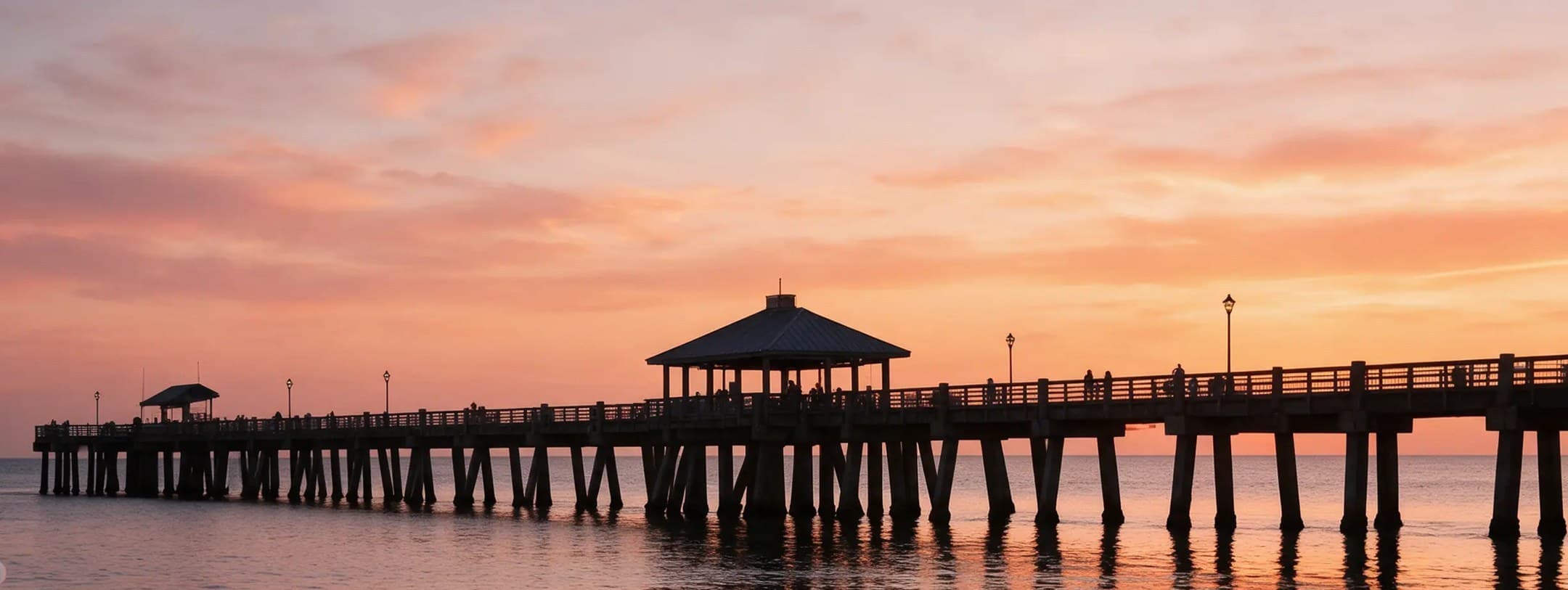 Sunset over the Gulf off the Naples Pier